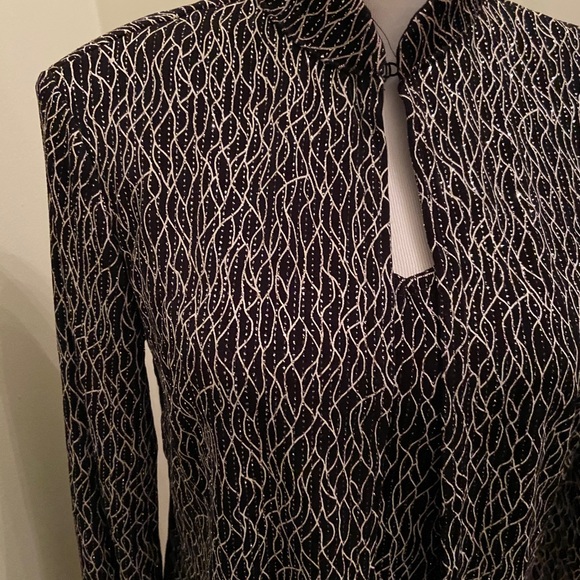 Holiday Silver Sparkle top and jacket set - Picture 2 of 7